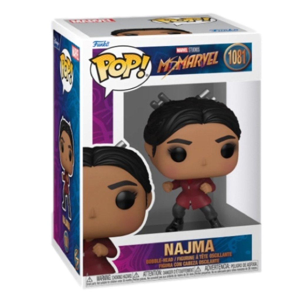 Funko POP! Najma Marvel Studios Ms. Marvel 1081 Bobble-Head NWT